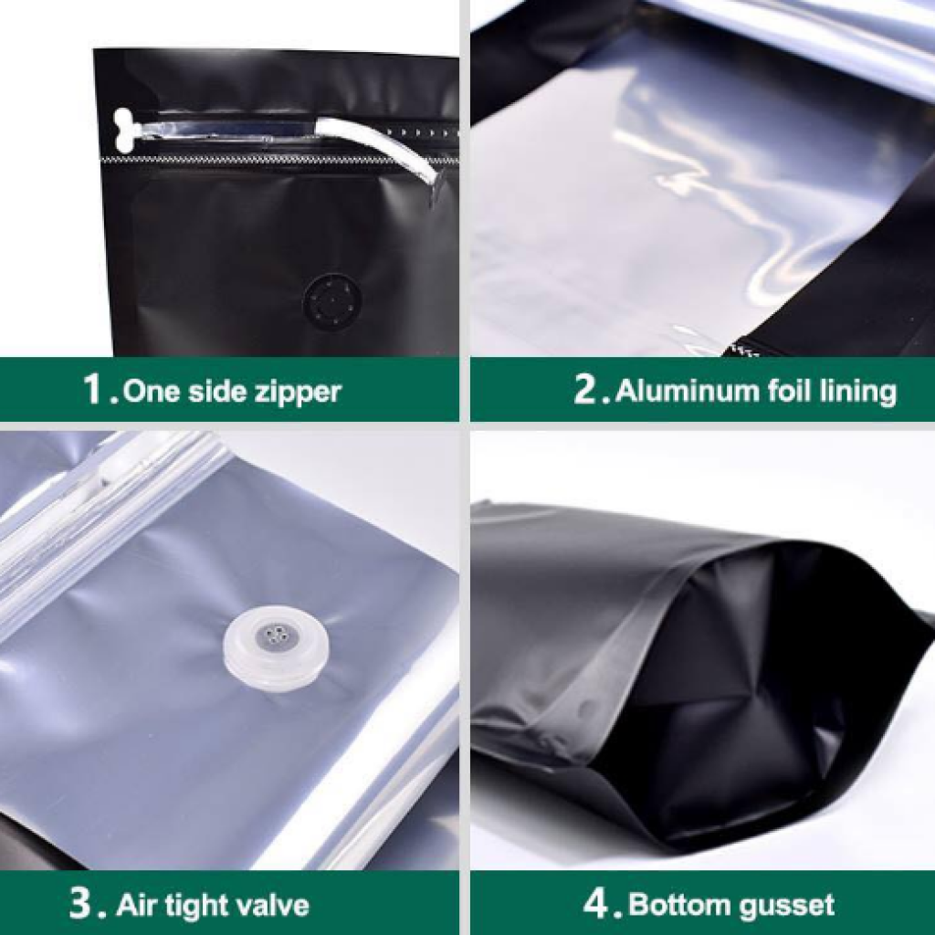 30025500g side gusset coffee bags for roasted coffee bean